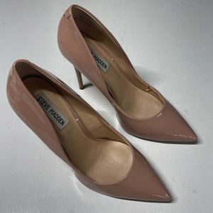 Steve Madden patent leather pink blush heels size 7